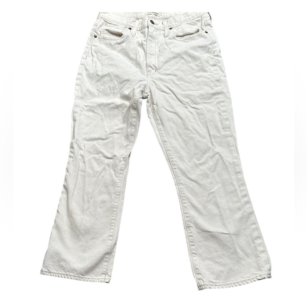 Madewell Retro crop bootcut ivory white jeans size 27